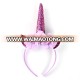 10pcs/lot Purple Unicorn Cosplay Headband Flower Cat Ears Headdress Photo Prop Hair Hoop For Birthday Party